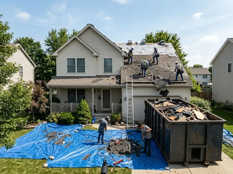 roof-replacement-debris-remova-004 — frequently asked questions, Cheapest Dumpster Rentals in Crystal Lake, FL
